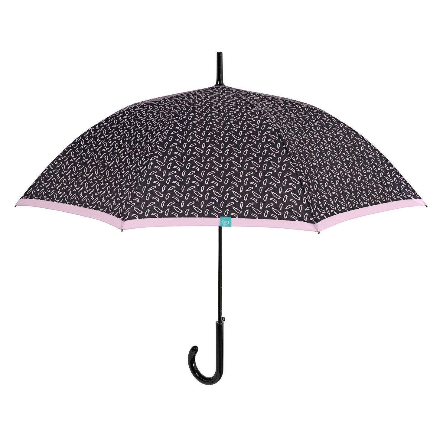Paraguas antiviento estampado ribete rosa - Paraguas largo Mujer