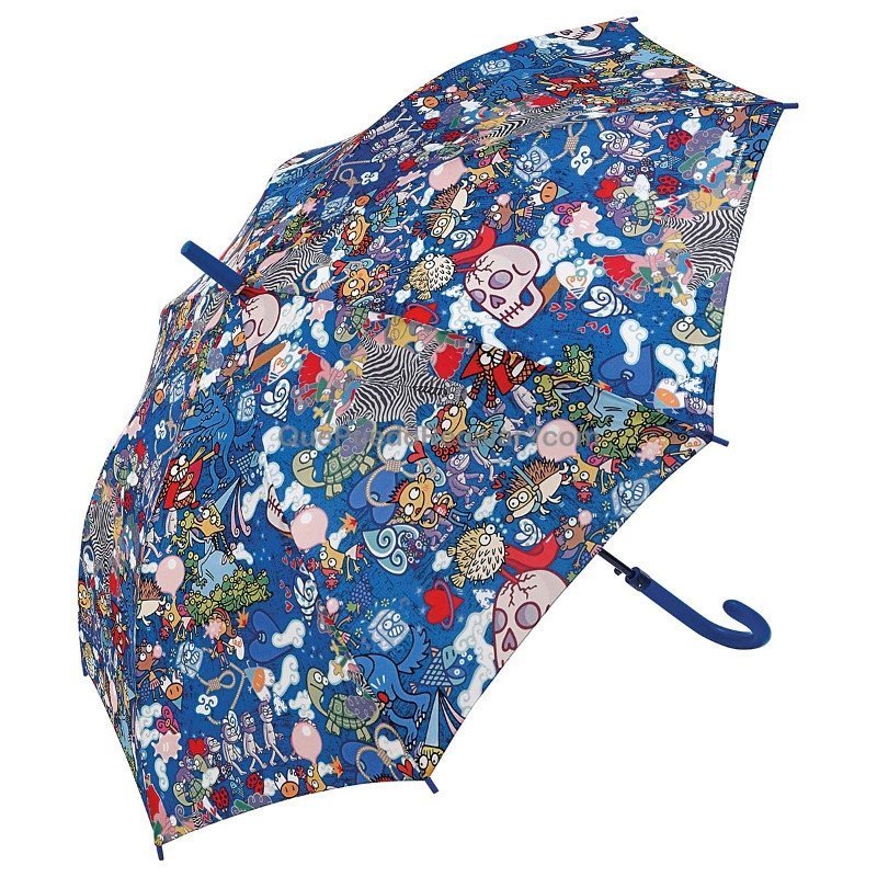 Kukuxumusu mundo fantasía (azul) Paraguas Juveniles, Paraguas Originales - Que puedo Regalar