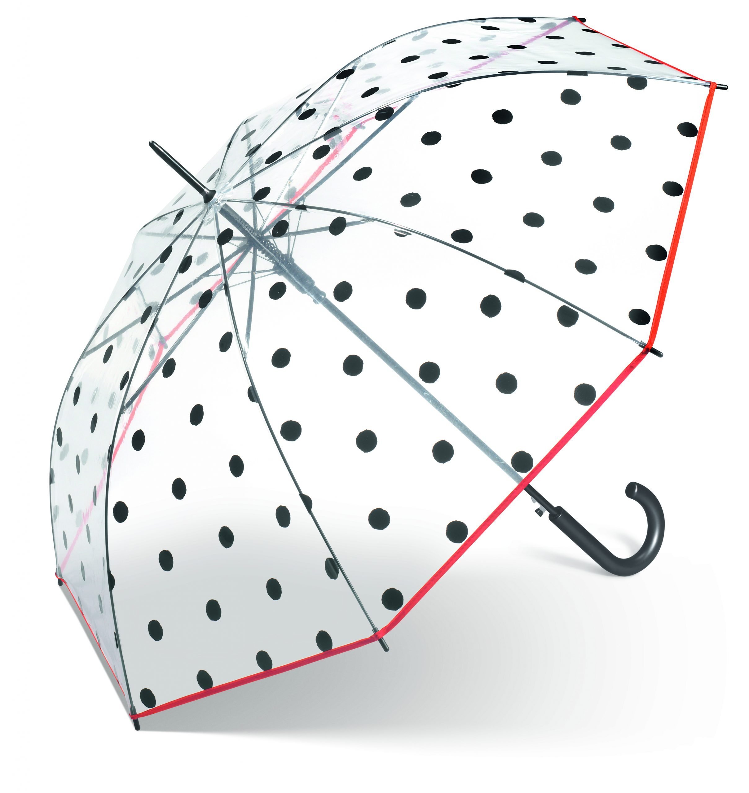 Paraguas Transparente Topos negros - Paraguas largo Mujer