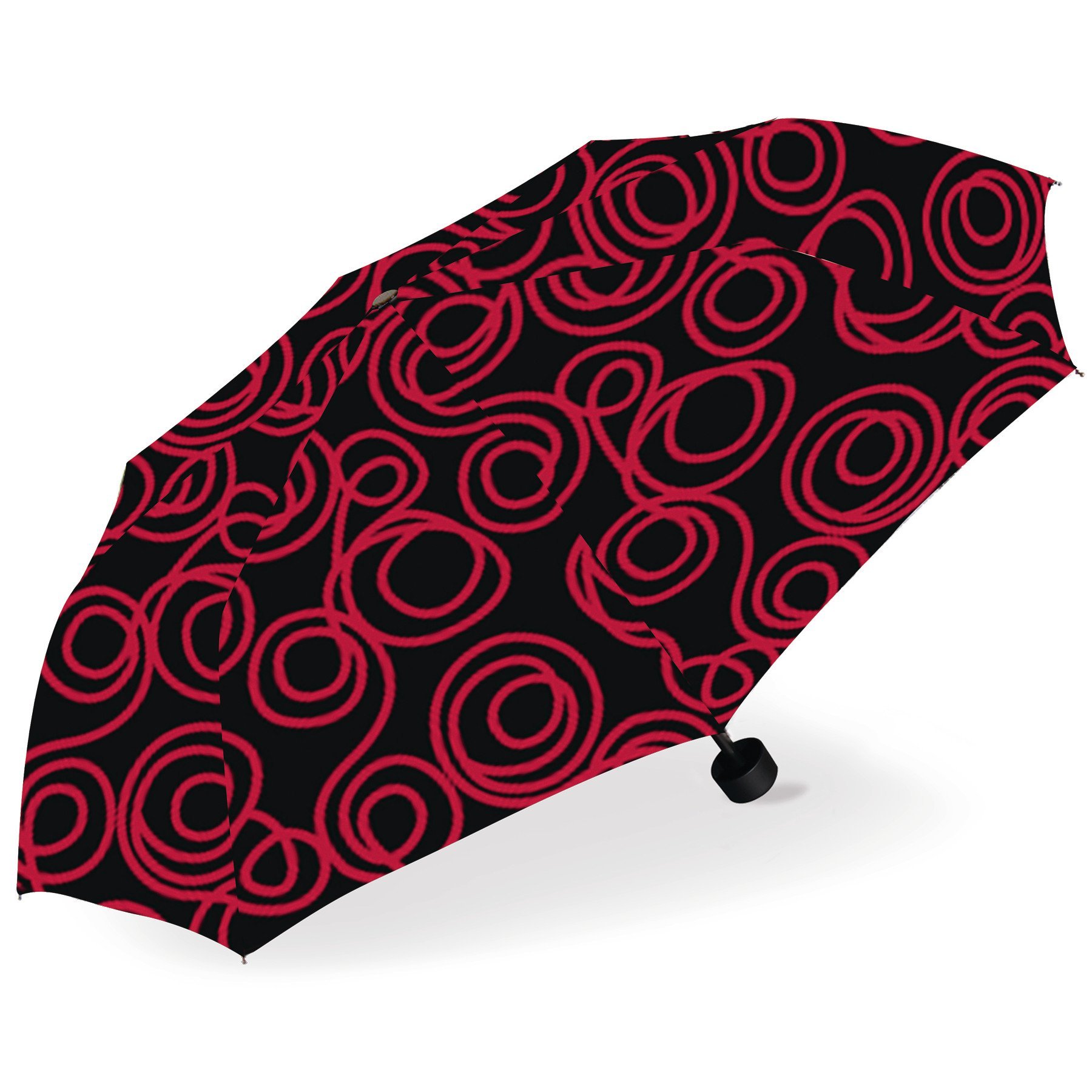 Paraguas Plegable Mini Devota & Lomba diseño Swirl Dance- Rojo - Paraguas Devota & Lomba, Paraguas Originales, Paraguas Mujer, Paraguas plegables originales - Que puedo