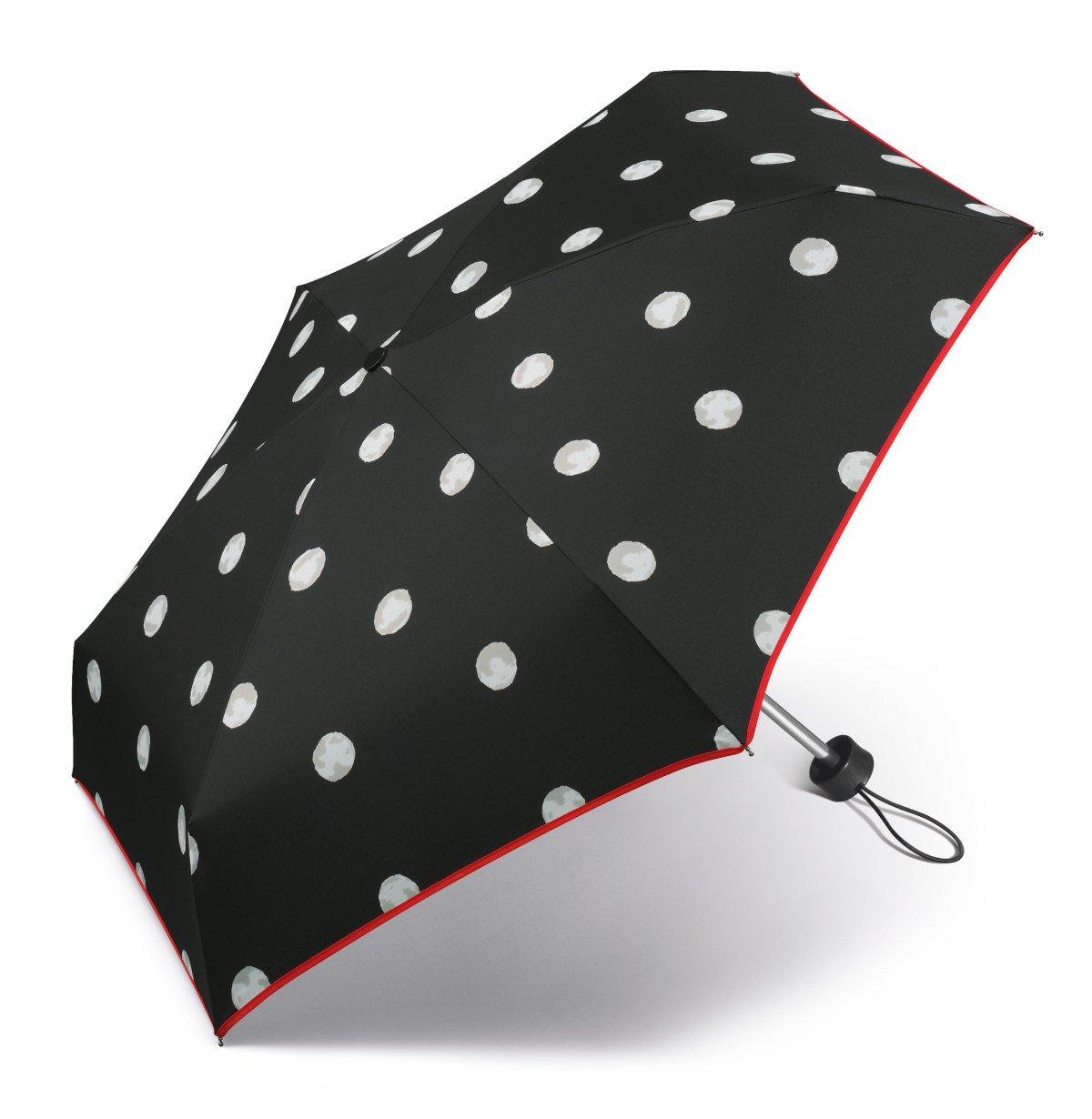 Paraguas Plegable Mini Topos Blanco y Negro - Paraguas Originales, Paraguas plegable Mujer, Paraguas plegables originales - Que puedo